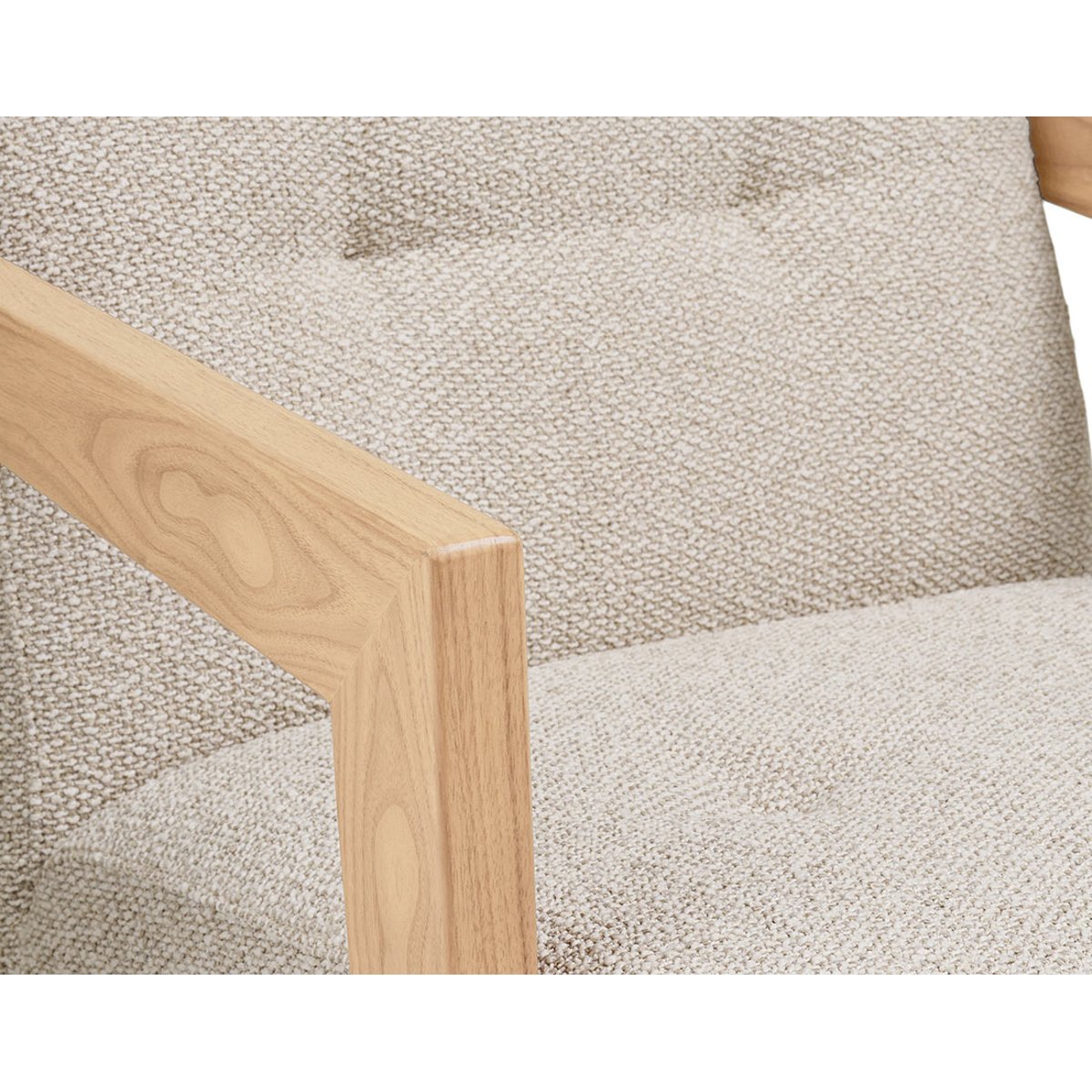 Fauteuil en tissu texturé avec accoudoirs, LOLA beige, BEST MOBILIER