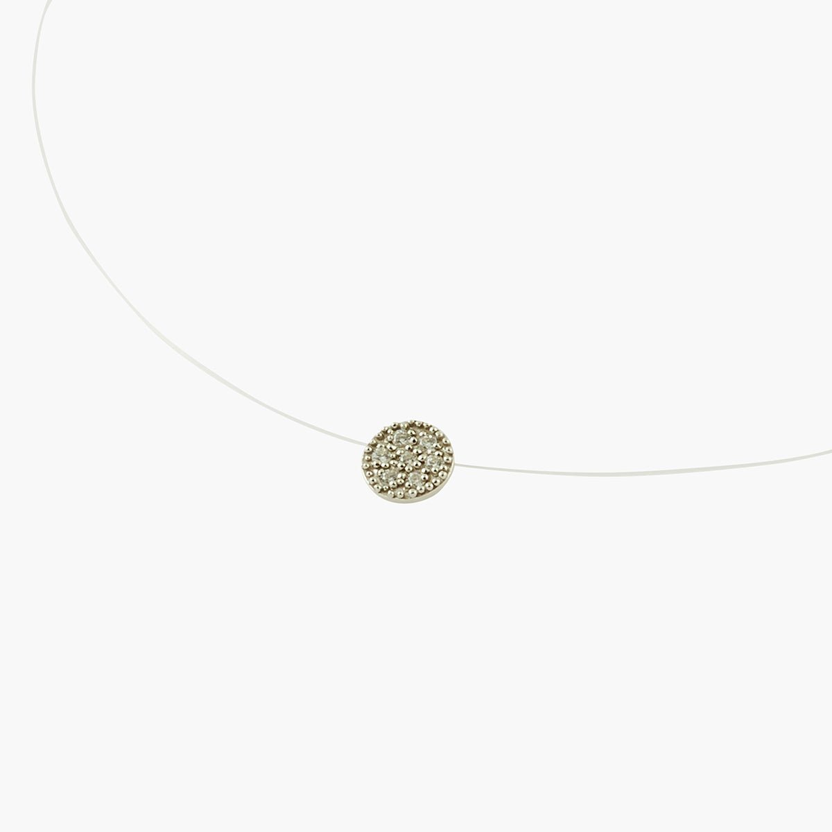 Collier nylon à pendentif de zircon et Argent Garanti 925 argenté, BALABOOSTE