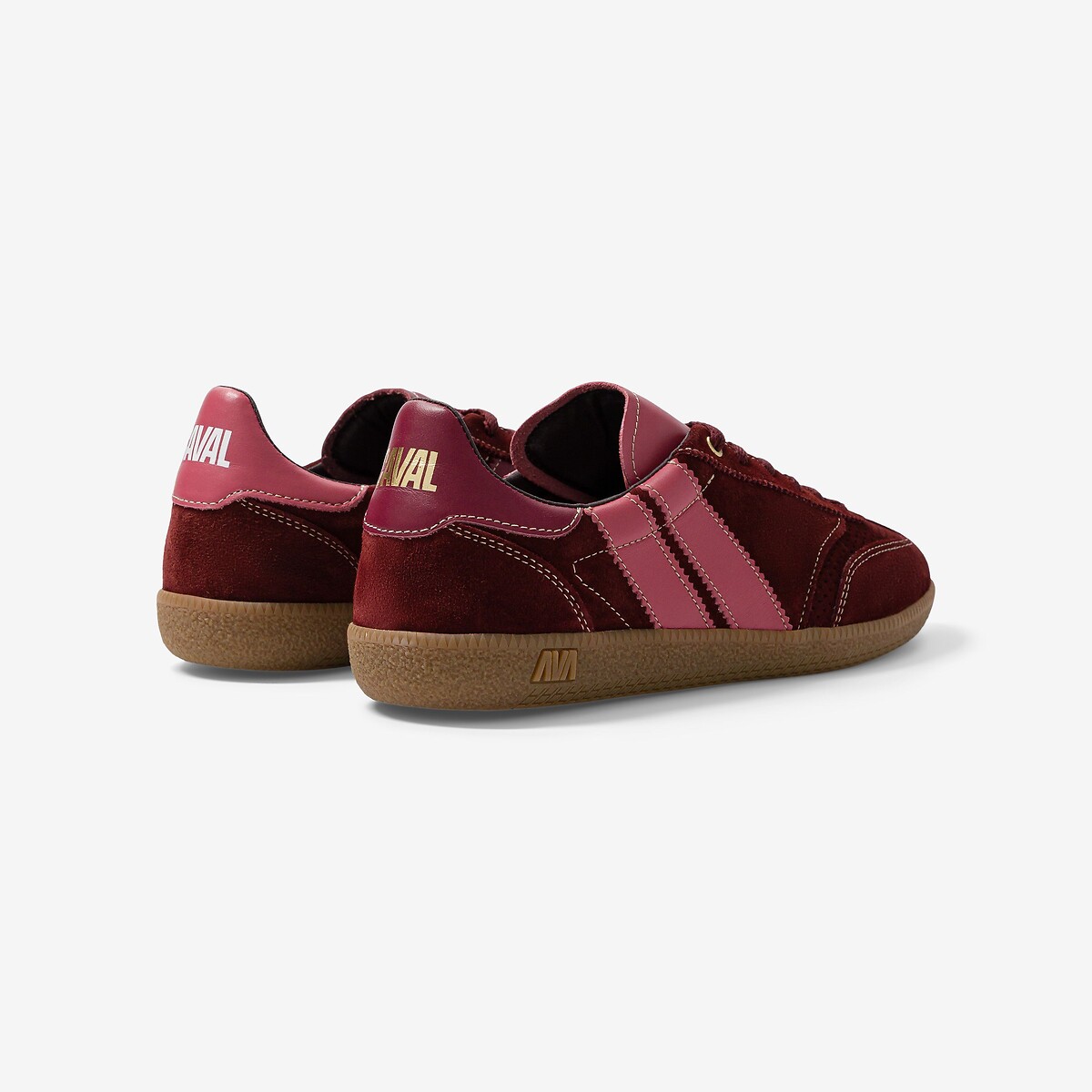 Baskets en cuir bordeaux, CAVAL