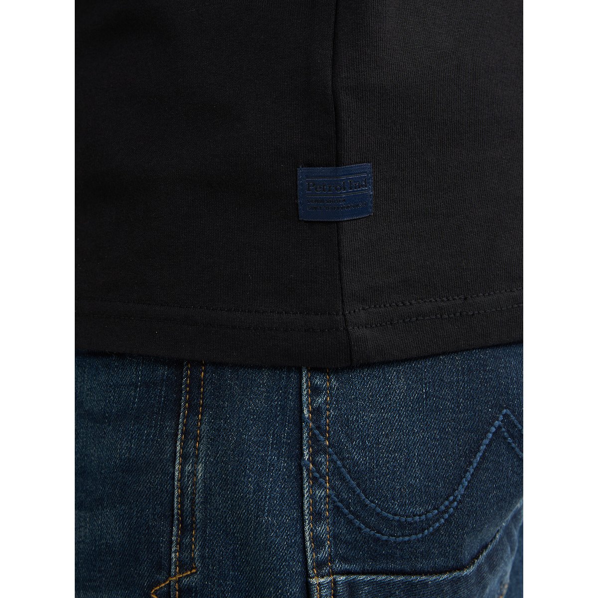 T-shirt logo manches longues dolphinpark noir black, PETROL INDUSTRIES