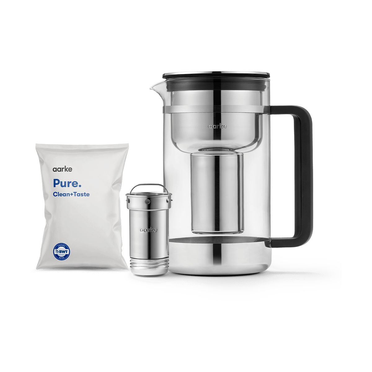 Carafe filtrante Purifier 1L66 argent, AARKE
