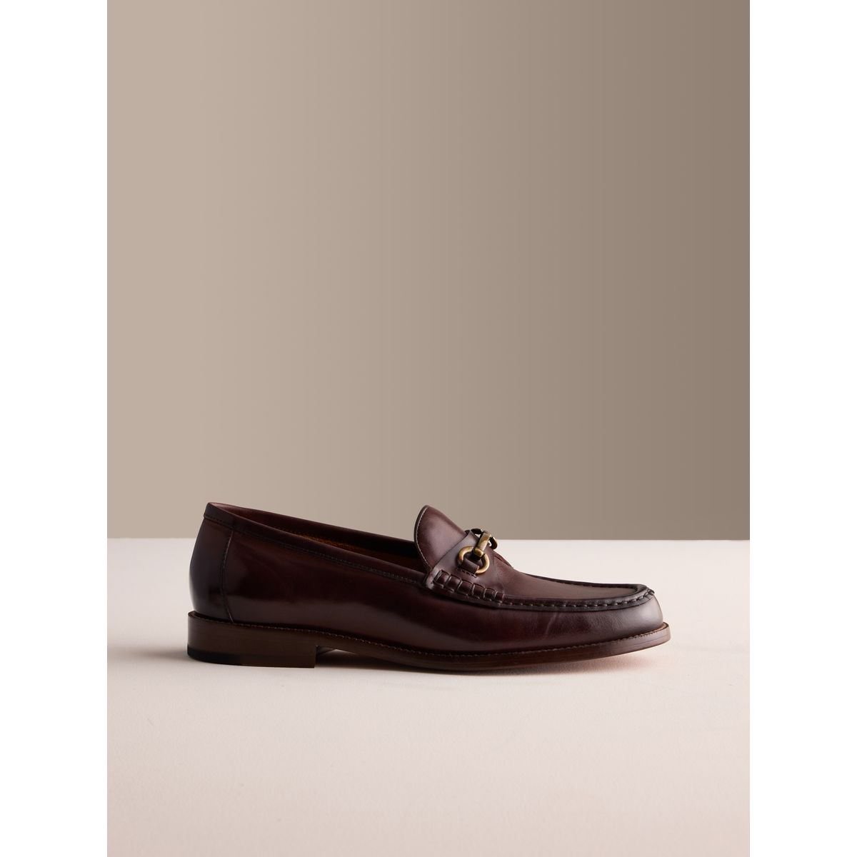 Mocassins à semelle en cuir et mors signature marron, NEXT