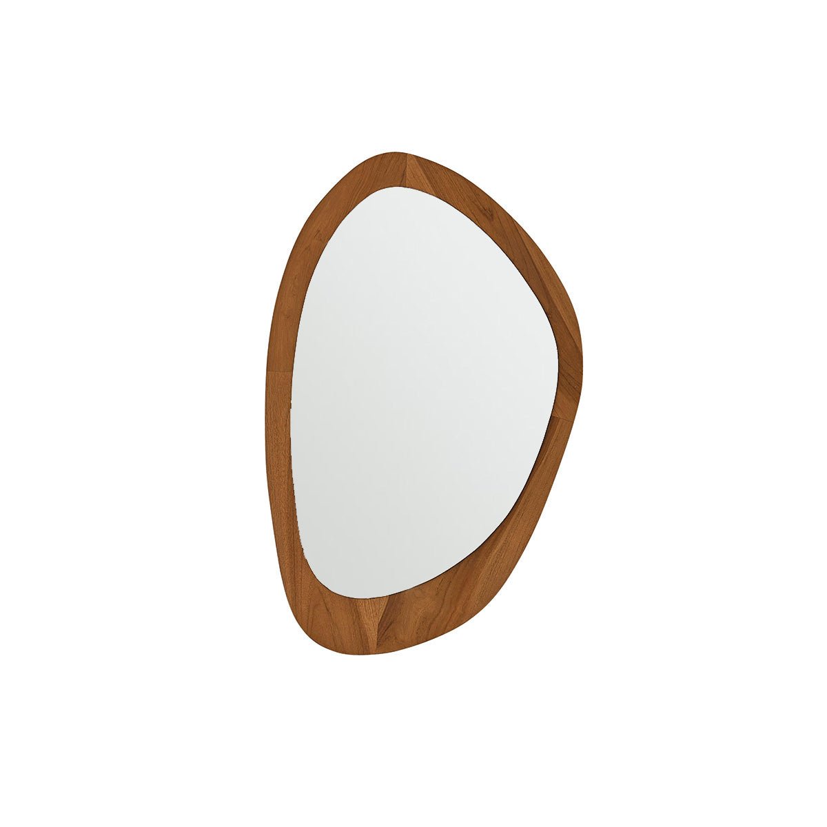 Miroir organique en teck massif 90x60 cm ADELE naturel, BERAH GETAH