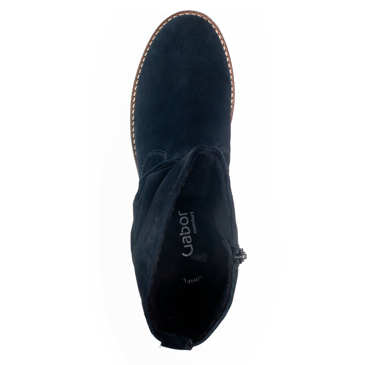 Bottines en suède noir velours, GABOR