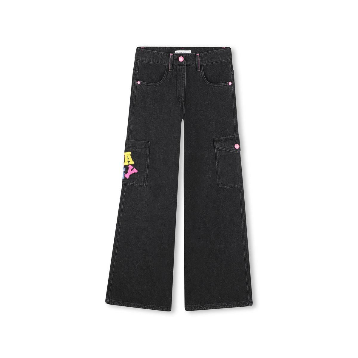 Pantalone in denim 6 tasche denim black lave, BILLIEBLUSH