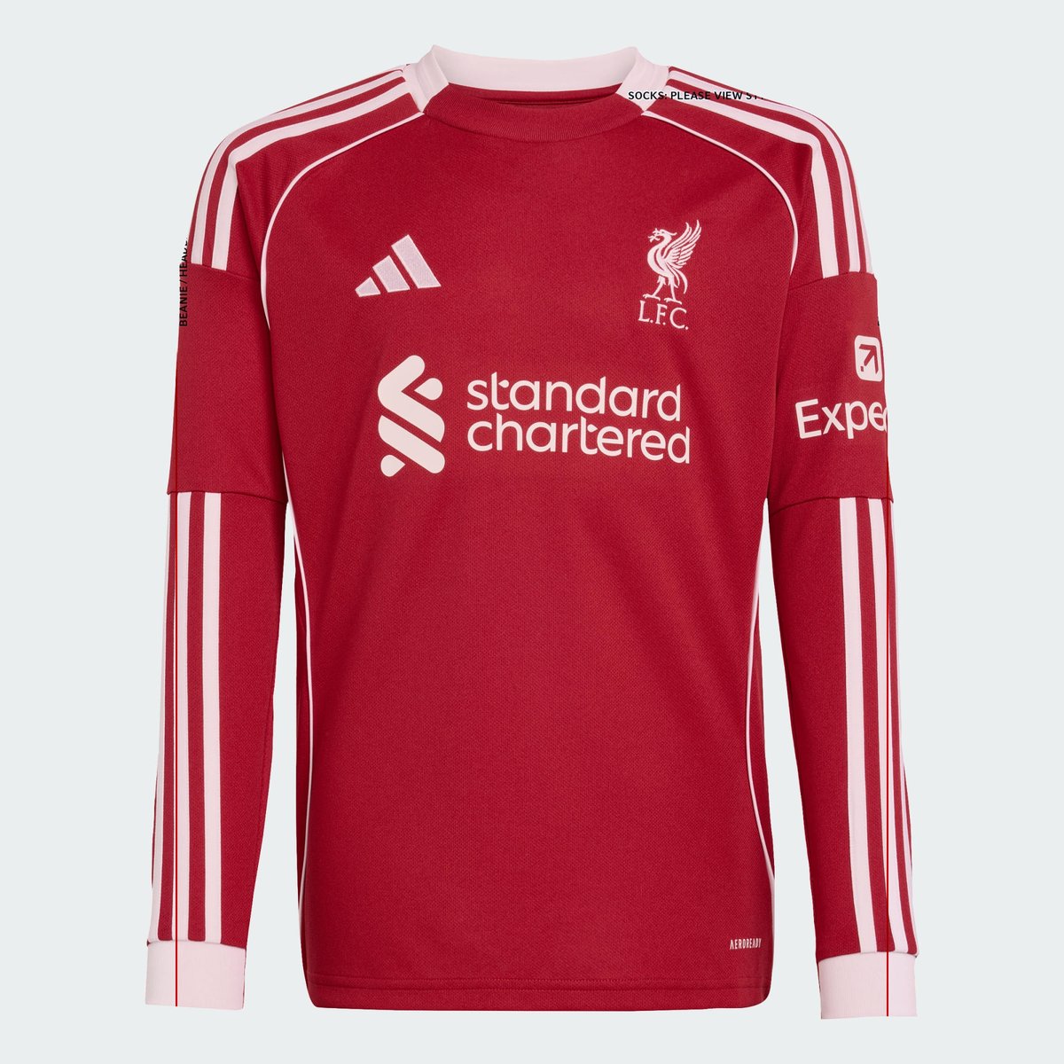 Maillot Domicile À Manches Longues Liverpool Fc 25/26 Enfants strawberry red, adidas Performance