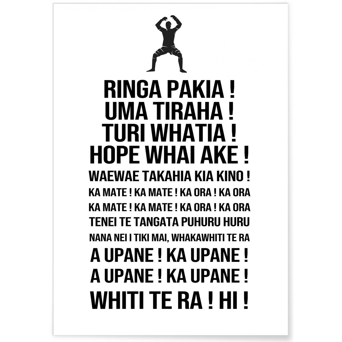 Affiche Haka blanc, L'AFFICHERIE