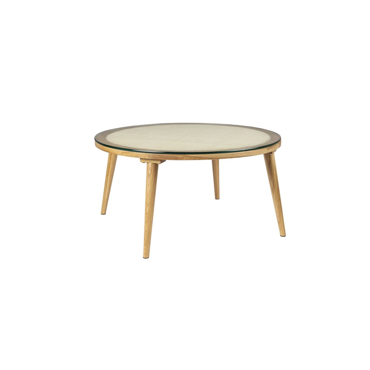 Table basse design ronde en bois, L., HARU bois, BOITE A DESIGN