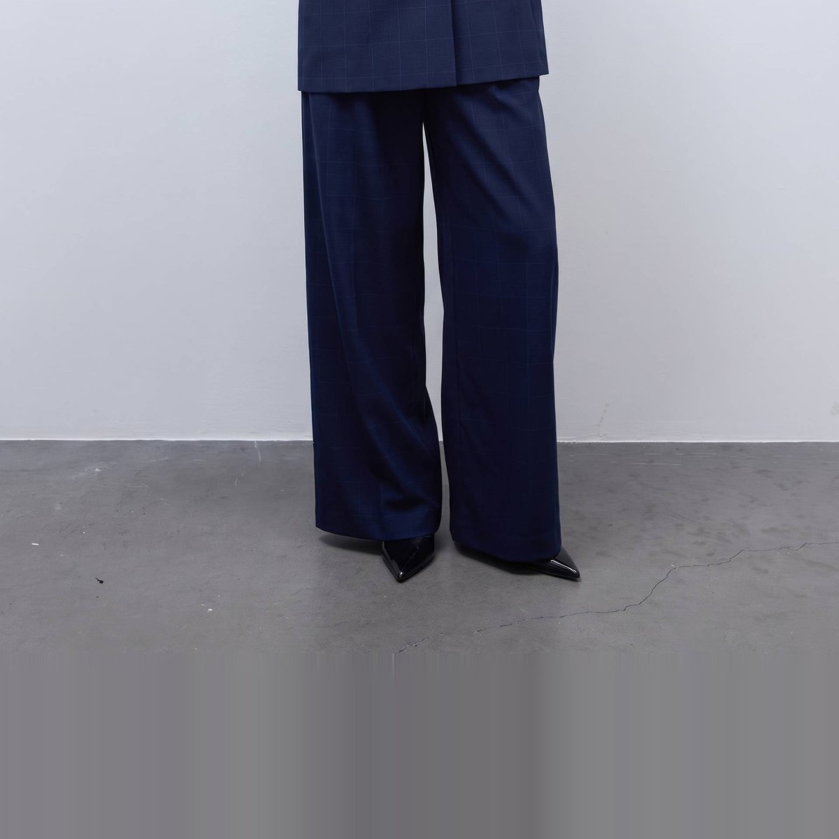 Pantalon tailleur à carreaux cachalot, MONOPRIX