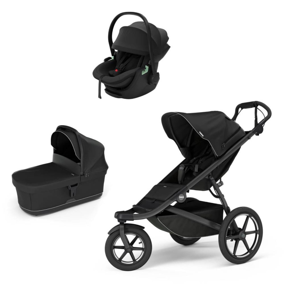 Pack Urban Glide 3 + siège auto + nacelle noir, THULE