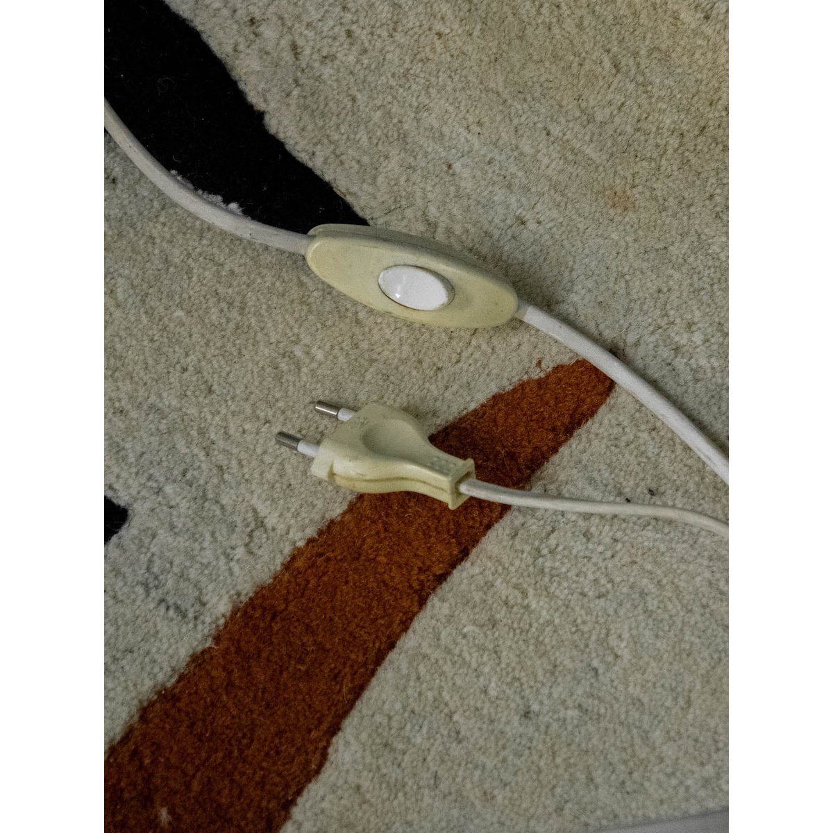 Lampadaire néon en métal Julien N°272 - Bon état blanc, DEBONGOUT