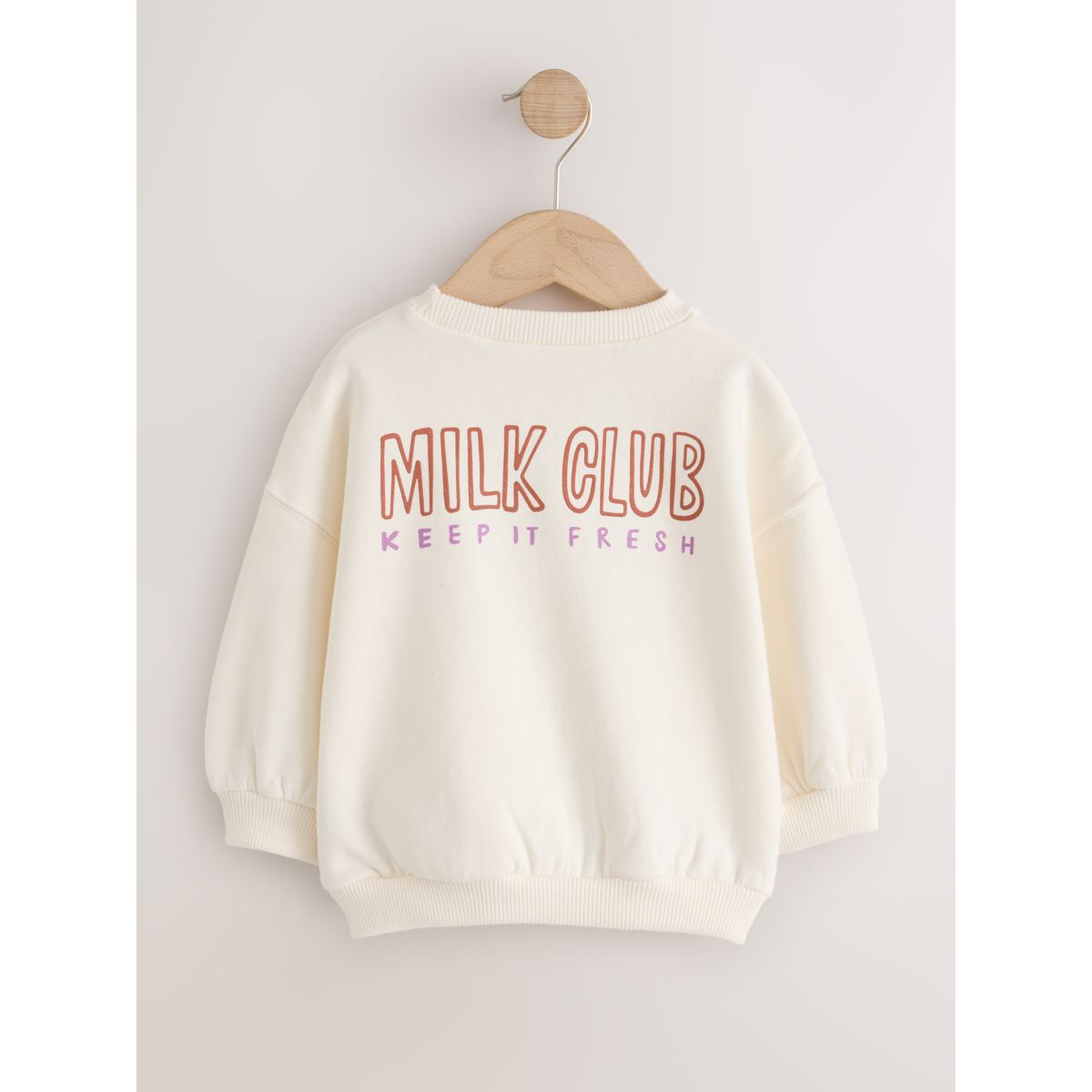 Sweatshirt de cou d'équipage lait à la crème, NEXT