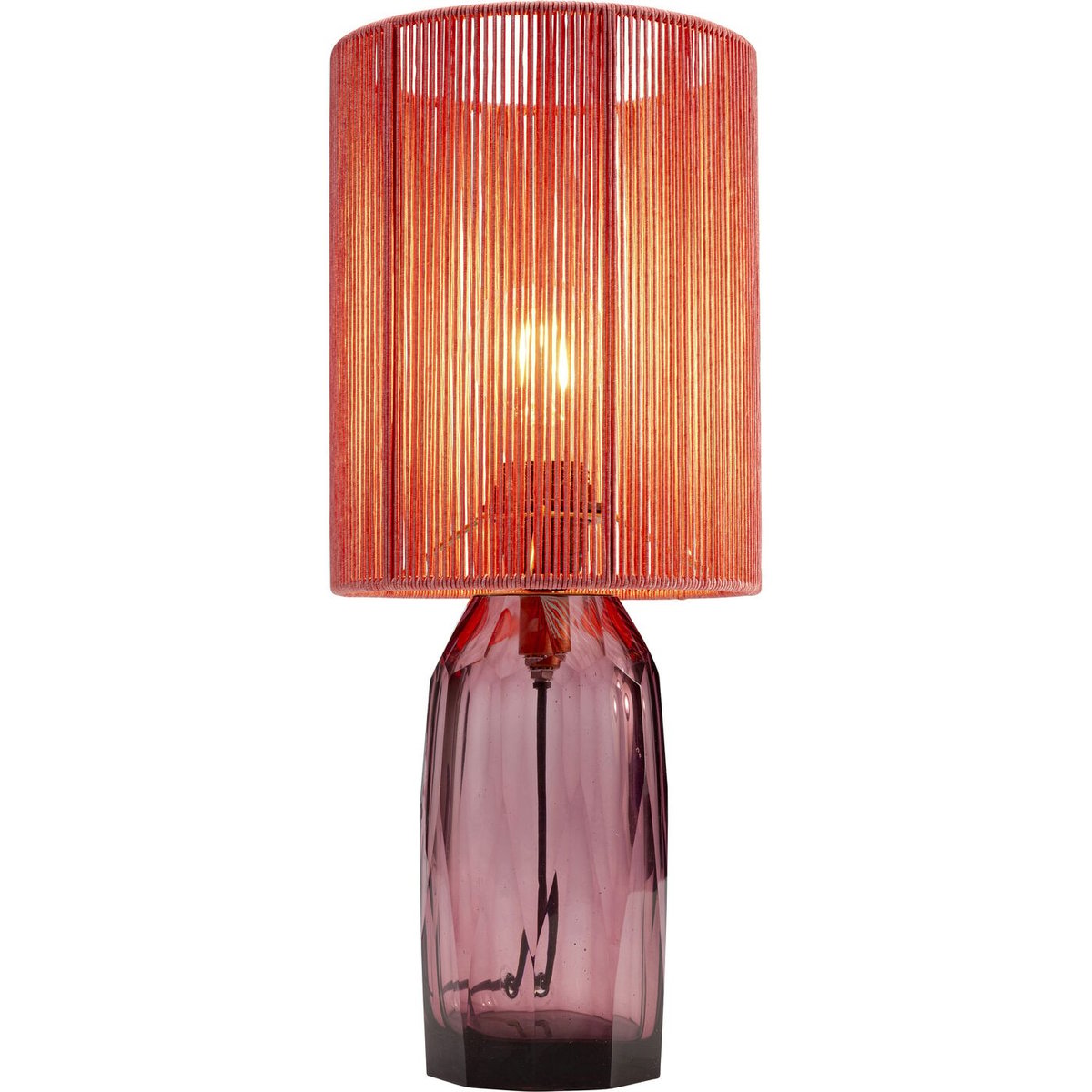 Lampe en verre et viscose, VECCIO rose, KARE DESIGN