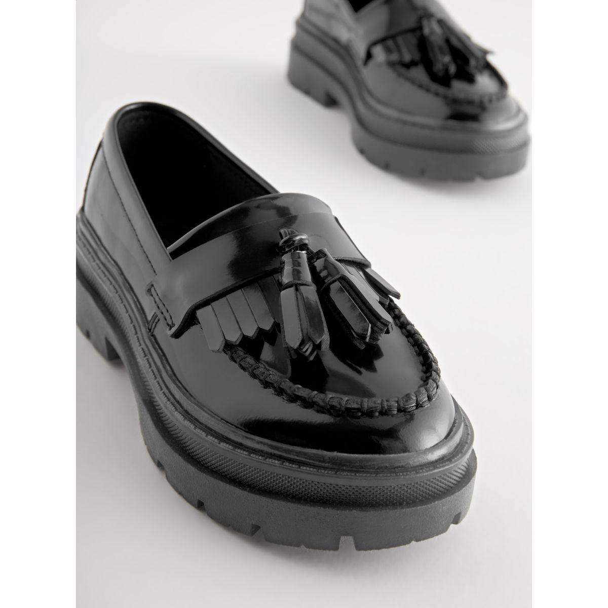 Mocassins d'école à semelle épaisse noir, NEXT