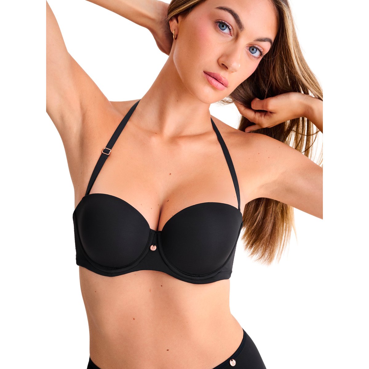 Soutien-gorge bandeau balconnet SOPHIA noir, LISCA