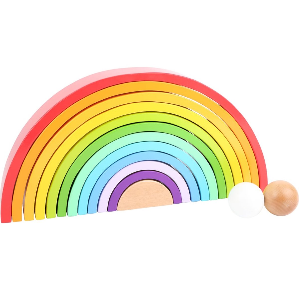 Blocs en bois Arc-en-ciel XL rouge, SMALL FOOT COMPANY