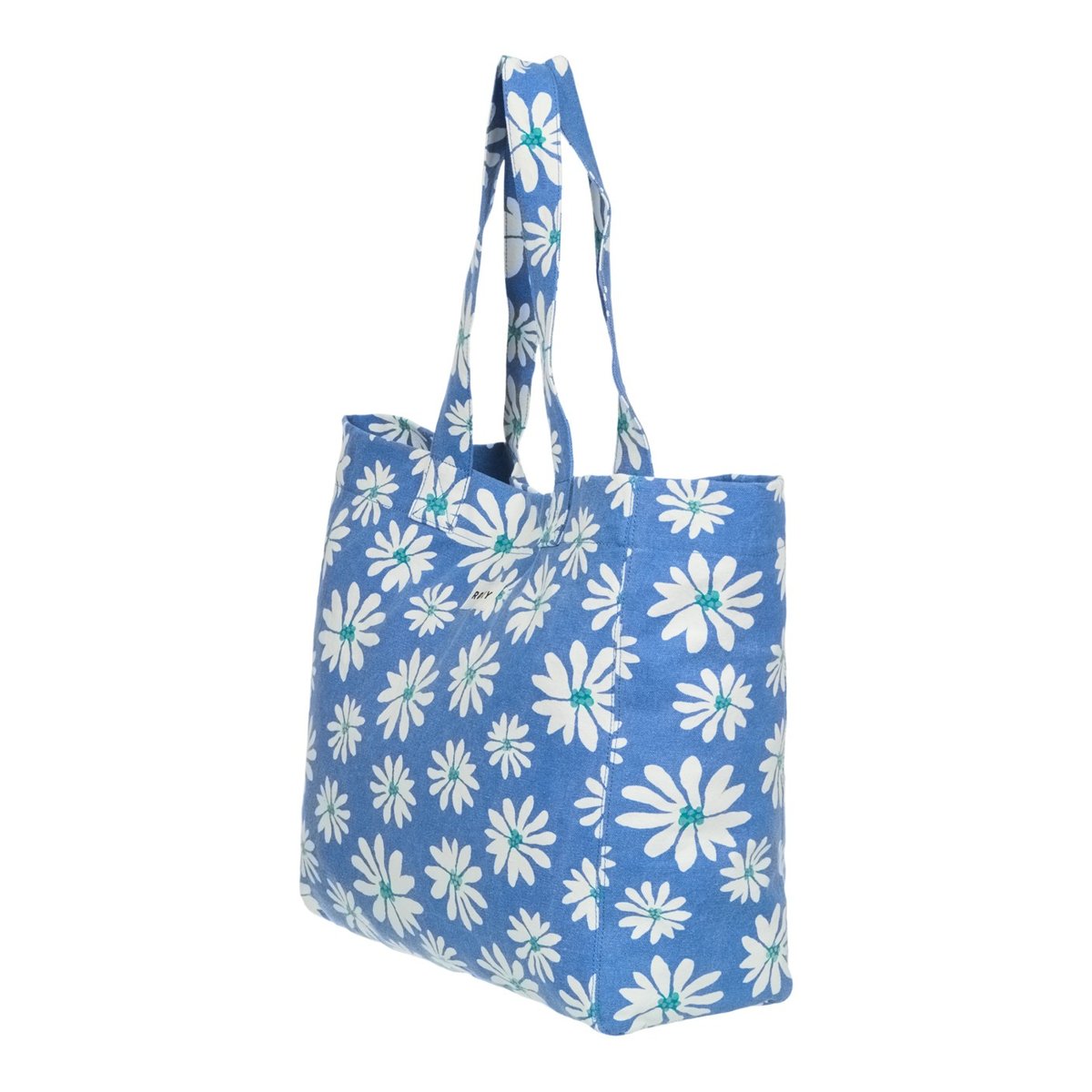 Grand sac tote ANTI BAD VIBES. bleu coconut milk flower soul, ROXY