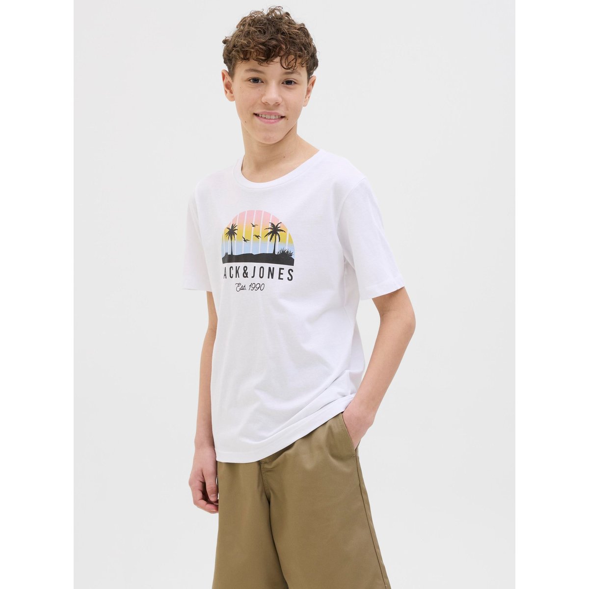 T-Shirt chambray blue, JACK & JONES JUNIOR