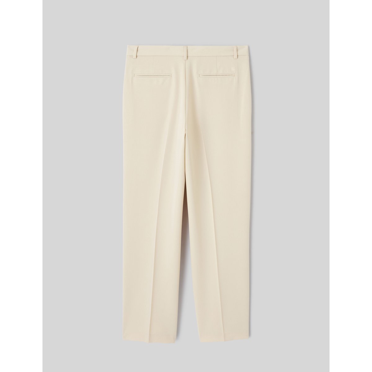 Pantalon de ville ample à plis blanc cassé, BZB