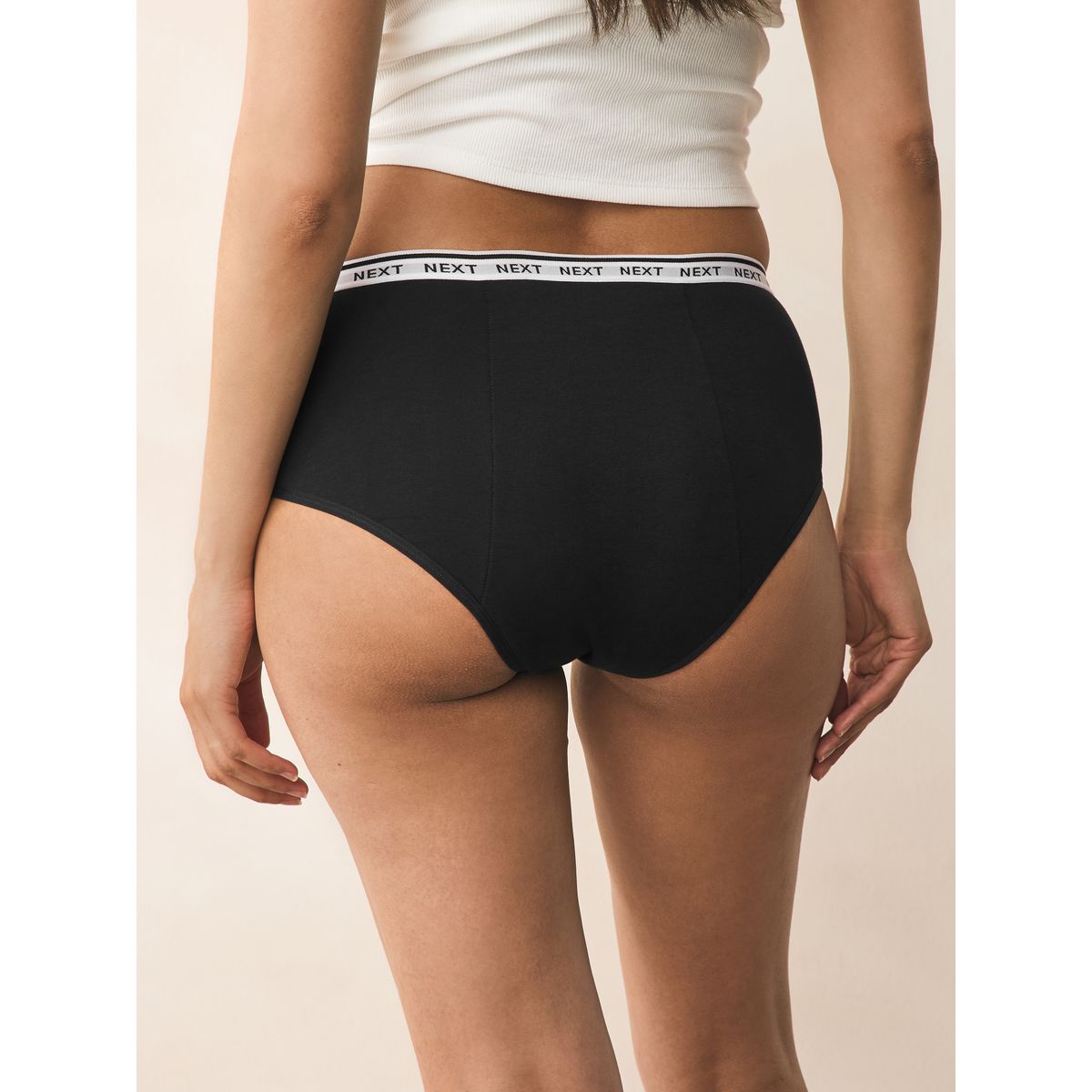 Culotte menstruelle flux abondant, lot de 4 noir, NEXT