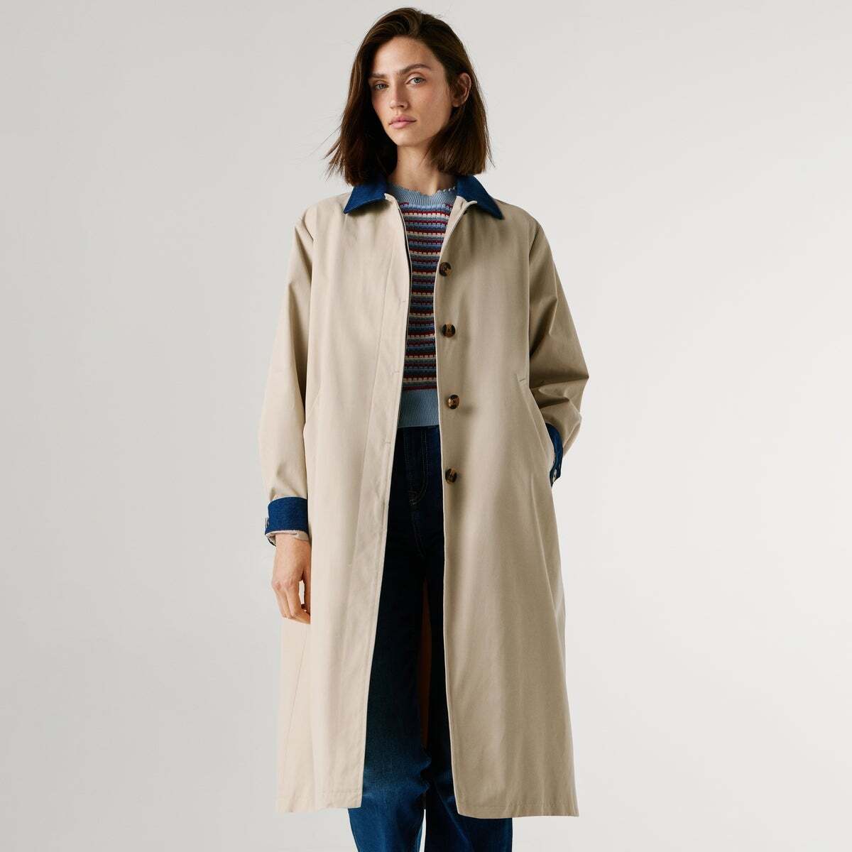 Trench-Coat Avec Col Chemise beige clair, PEPE JEANS