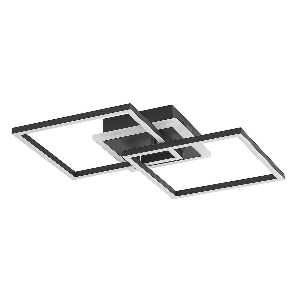 Plafonnier en aluminium moderneLED, Fjardo noir, LINDBY