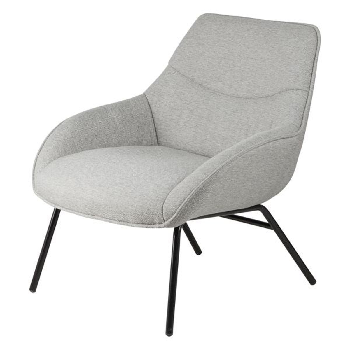 Fauteuil tissu gris clair, ZAGO