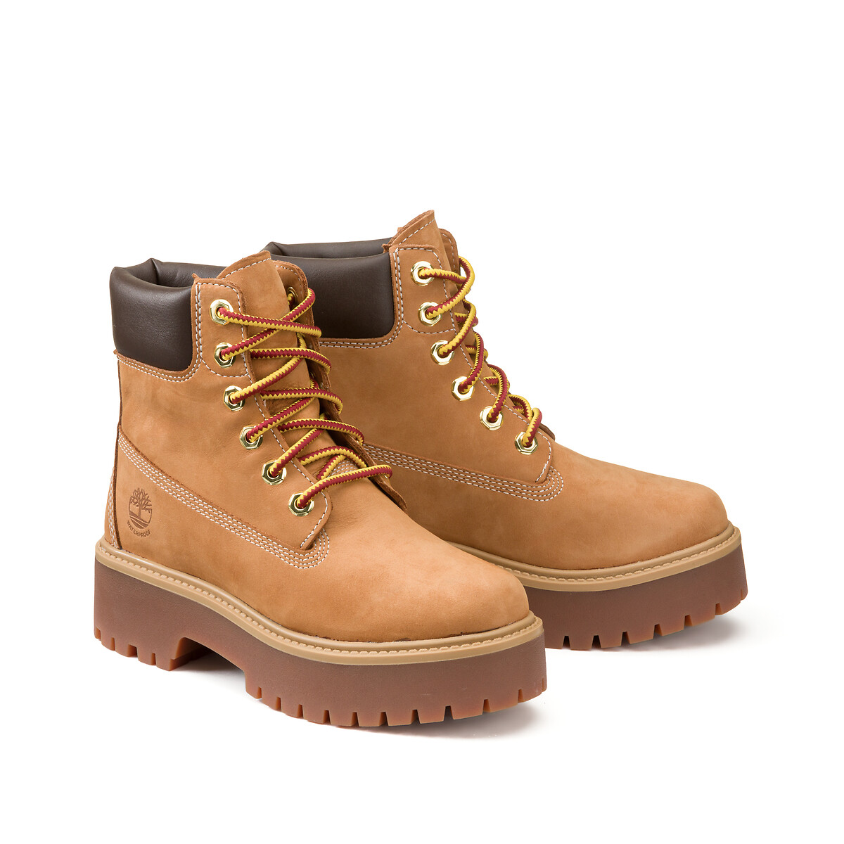 Bottines compensées à lacets STONE STREET MID 6 INCH LAC miel, TIMBERLAND
