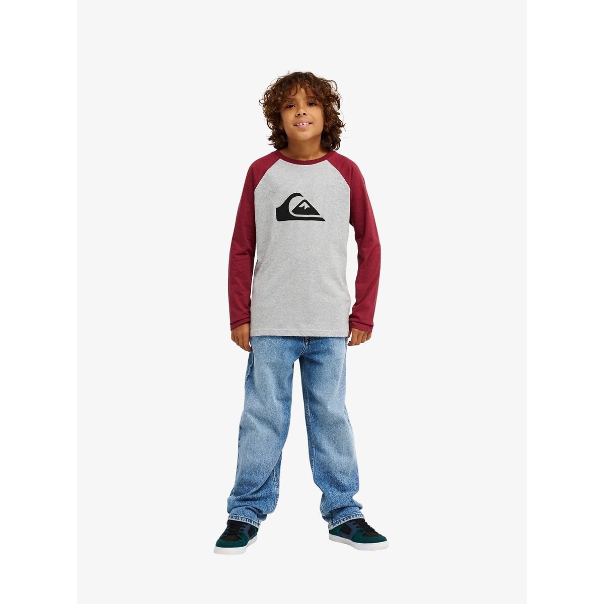 Long Sleeve T-Shirt grey/burgundy, QUIKSILVER
