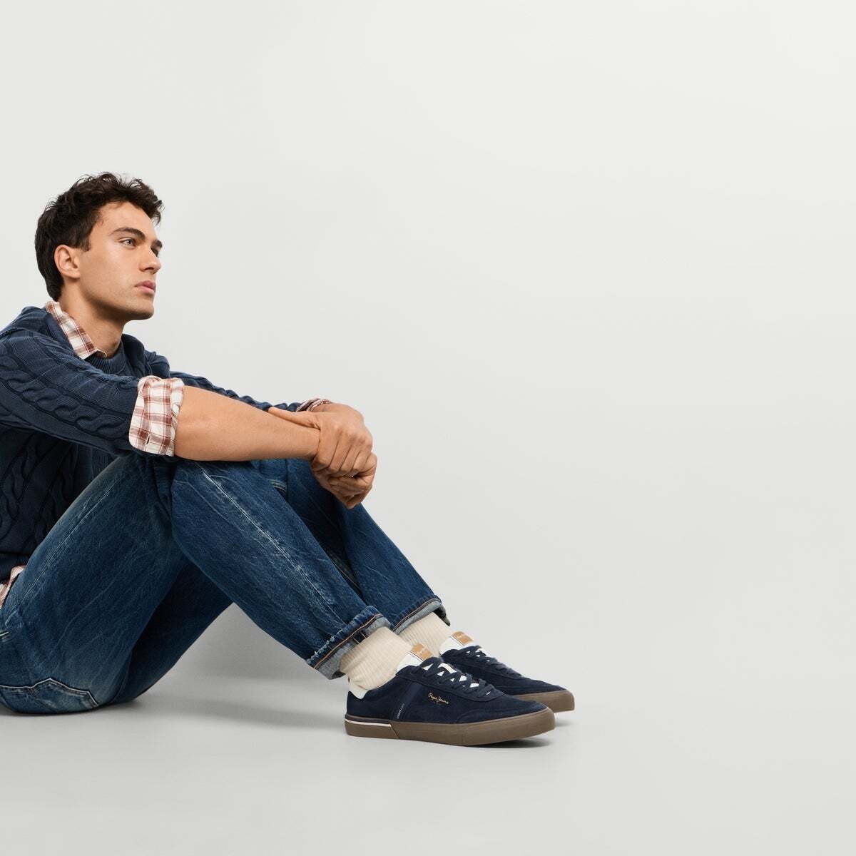 Kenton - Baskets Classiques En Daim bleu mer profonde, PEPE JEANS