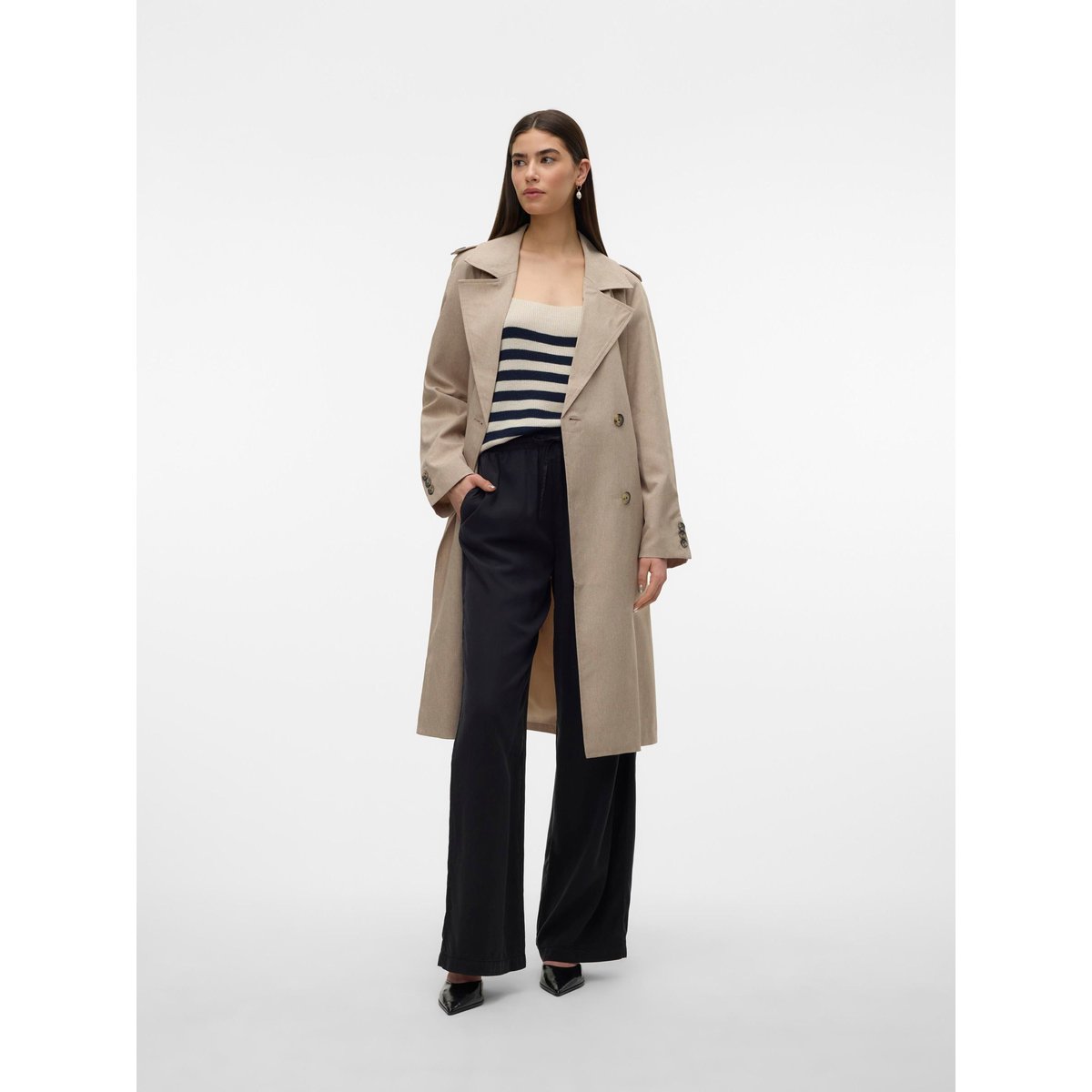 Trench Coat silver mink, VERO MODA