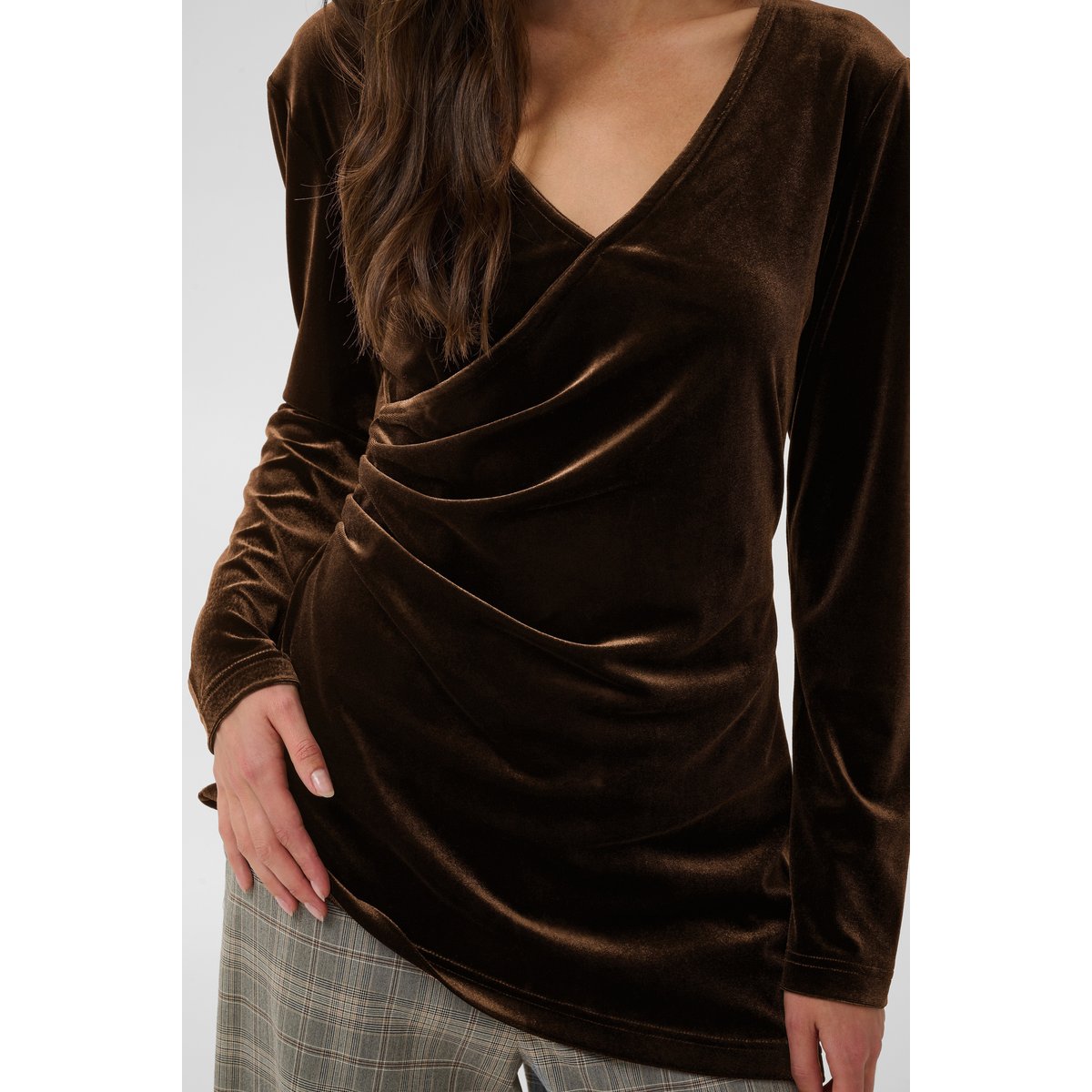 Blouse à manches longues marron coffeebean, CULTURE