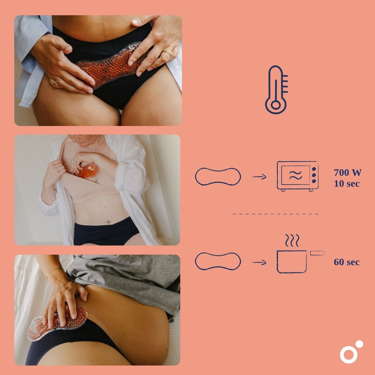 Bande apaisante post-partum Calmy orange, DOOMOO