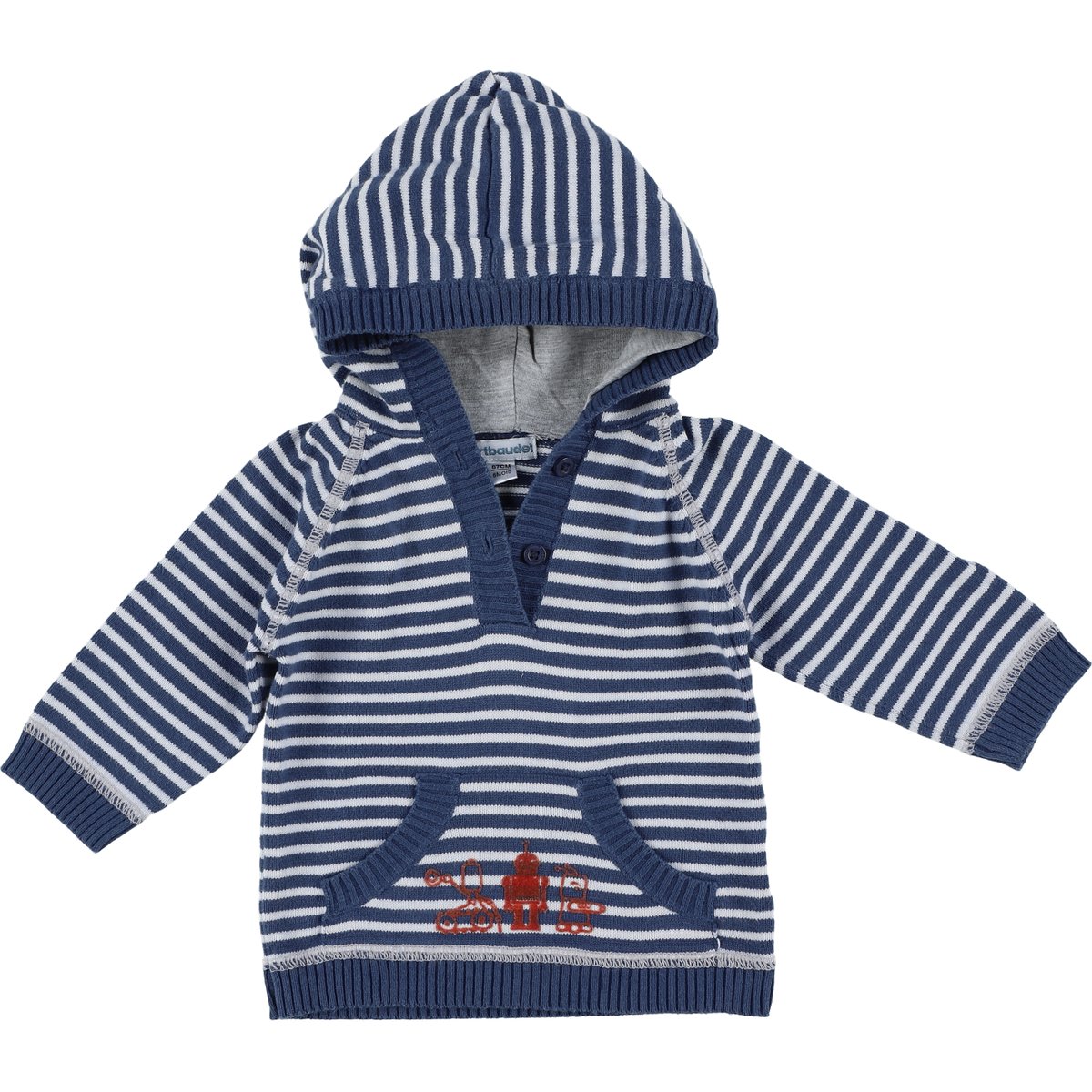 Pull - Très bon état blanc;bleu, VERTBAUDET