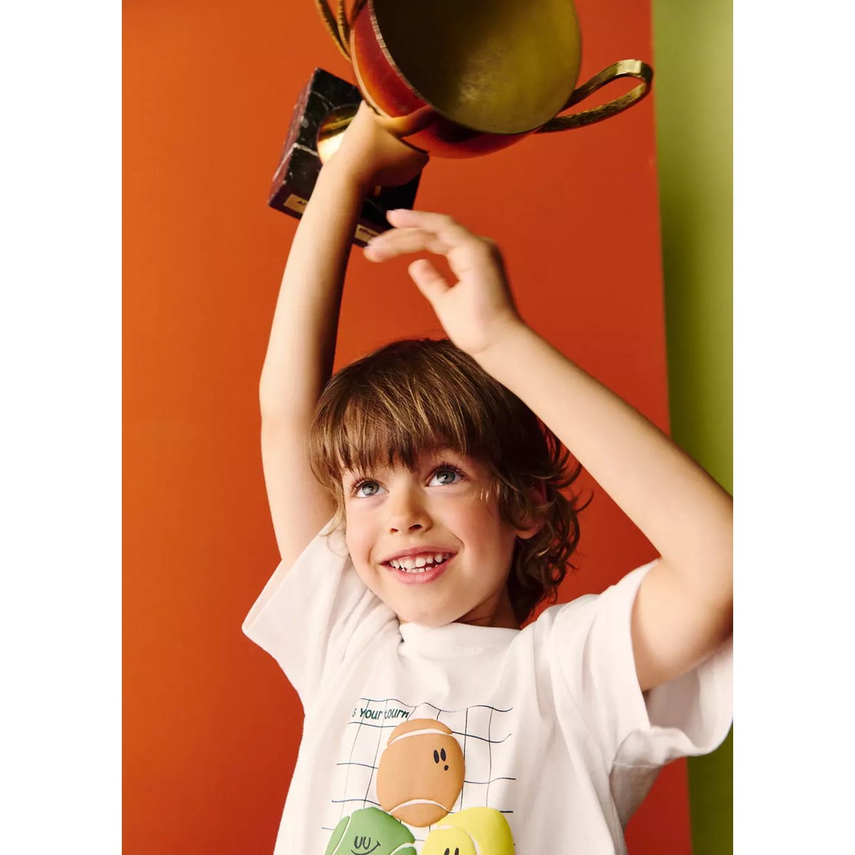 T-shirt en coton imprimé blanc, MANGO BABY