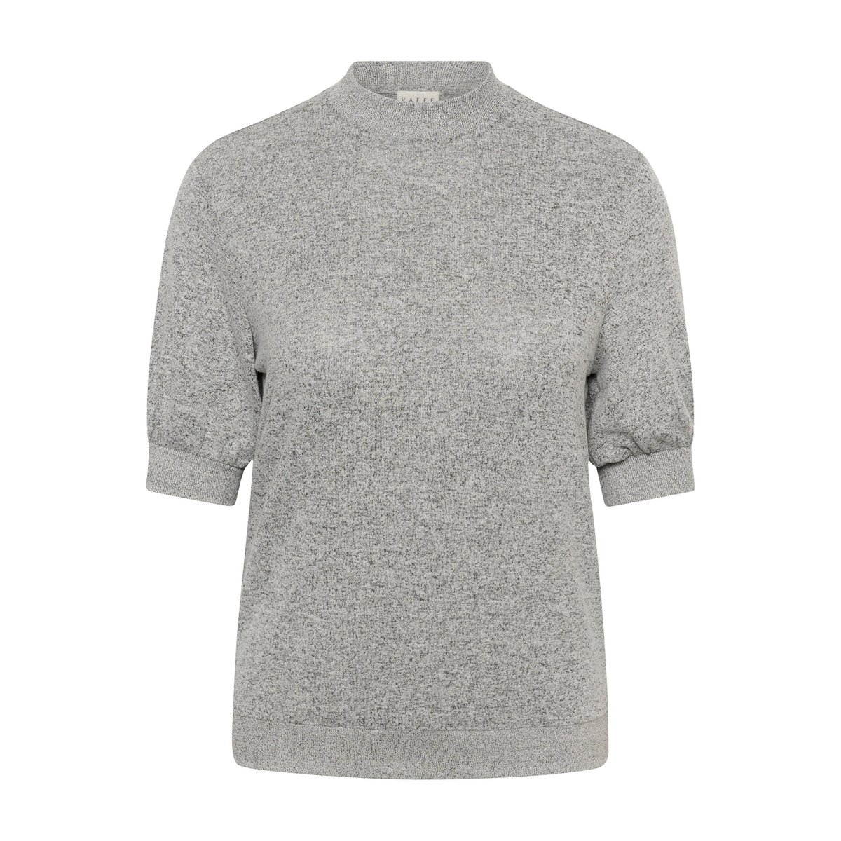 Pullover tricoté gris light grey melnage, KAFFE CURVE