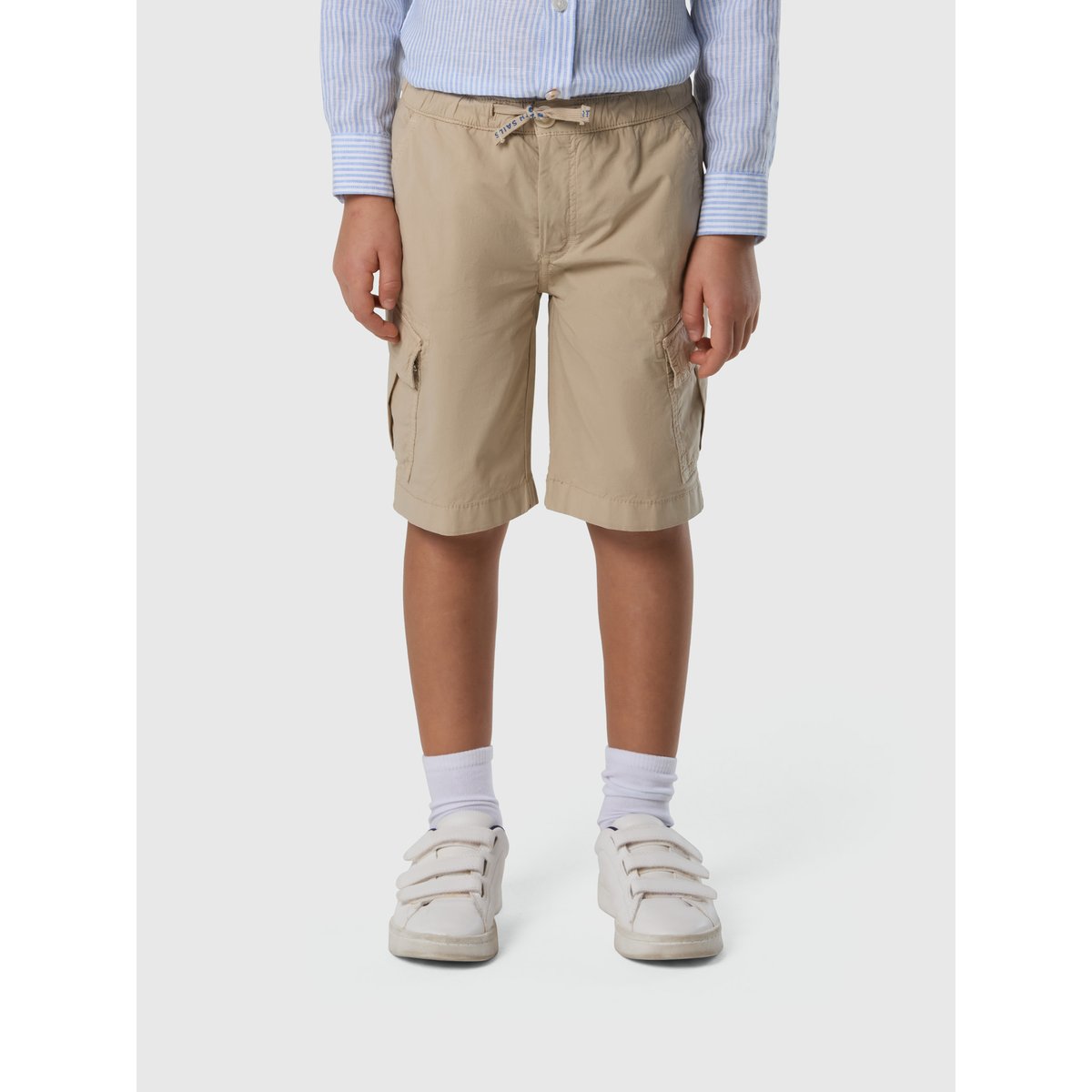 Short cargo à taille élastique beige, NORTH SAILS