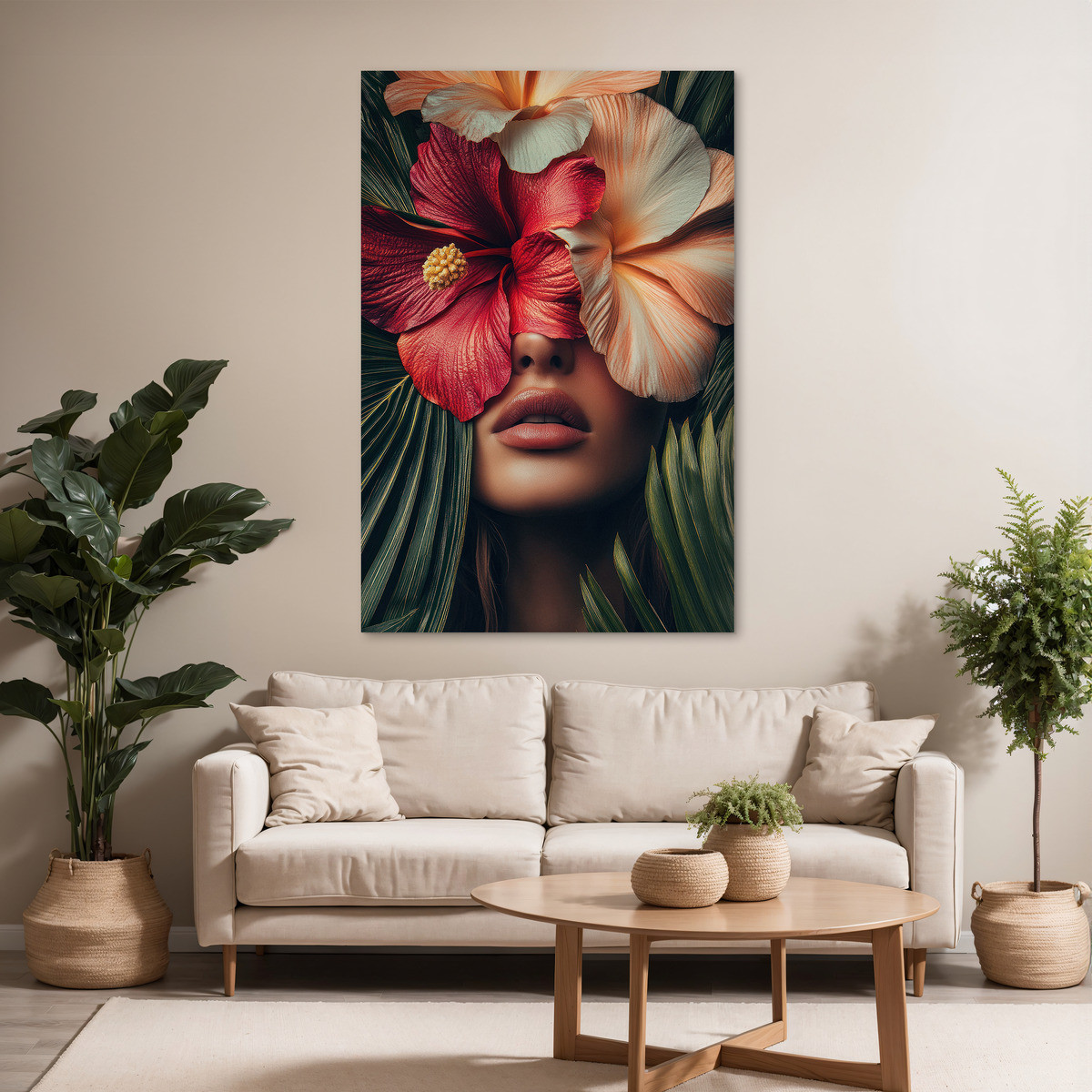 Tableau Sur Toile Portrait Vision Florale FLEUR tableaux sur toile-rouge, CEANOTHE