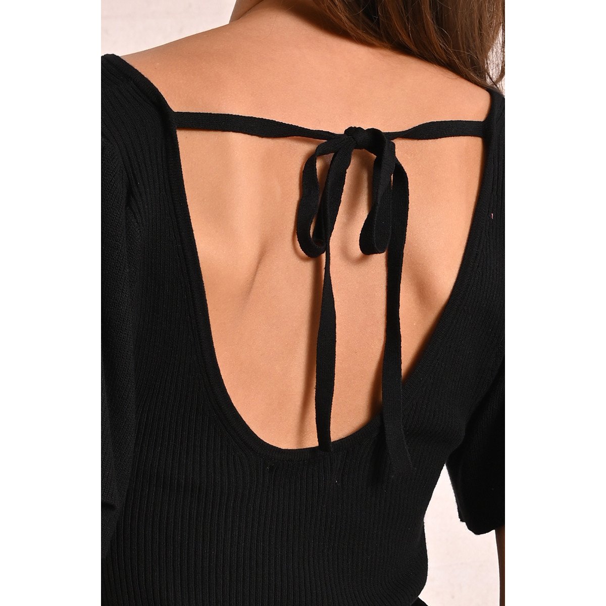 Top en maille dos nu noir, MOLLY BRACKEN