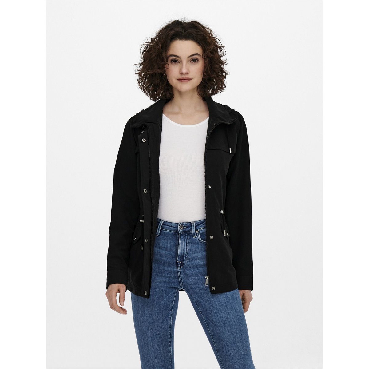 Parka à capuche black 1, ONLY