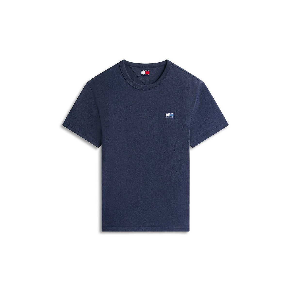 T-shirt a maniche corte con logo della bandiera blu marino, TOMMY JEANS