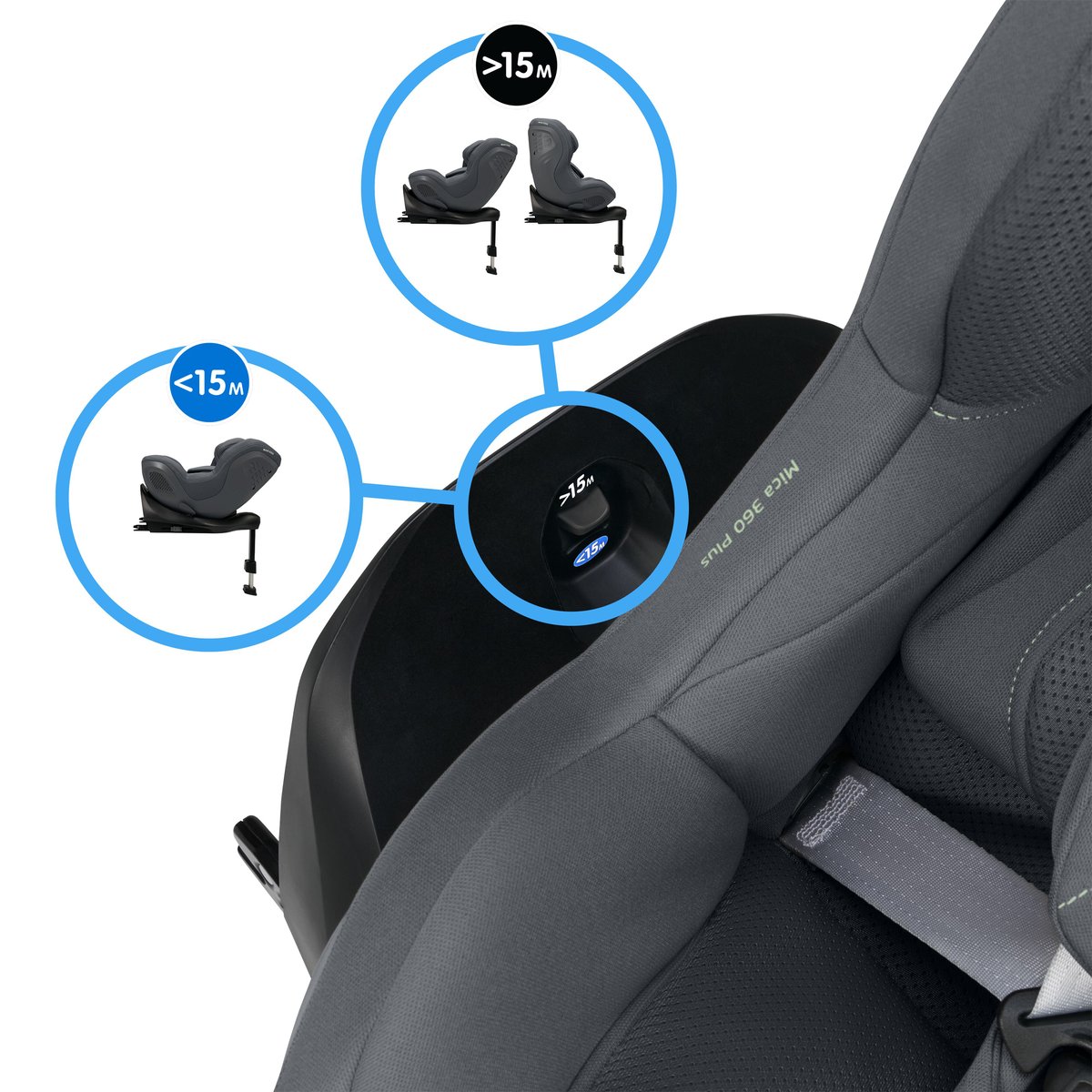 Siège auto pivotant Mica 360 Plus authentic graphite, MAXI COSI