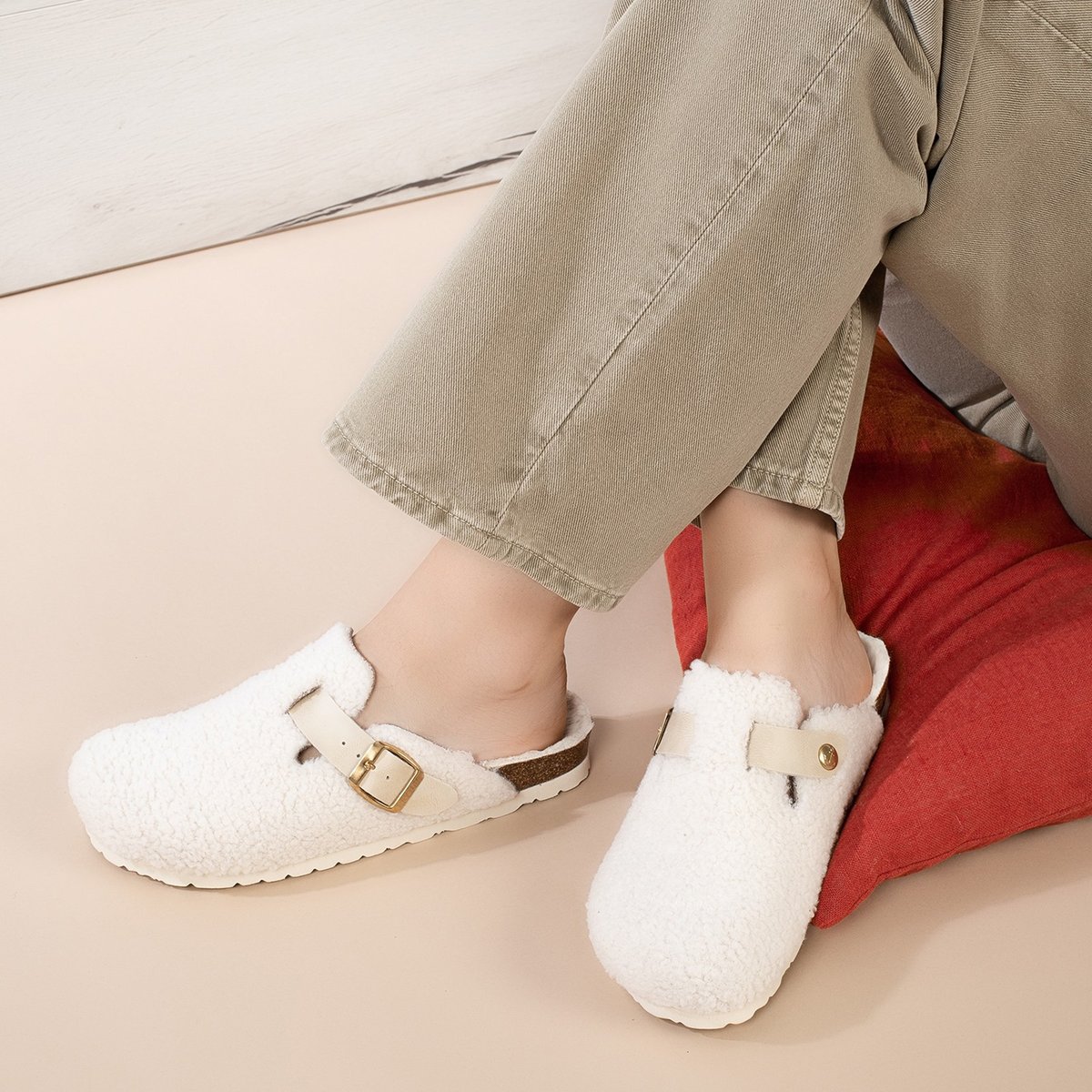 Sabots KAZAN pour femme blanc, BAYTON