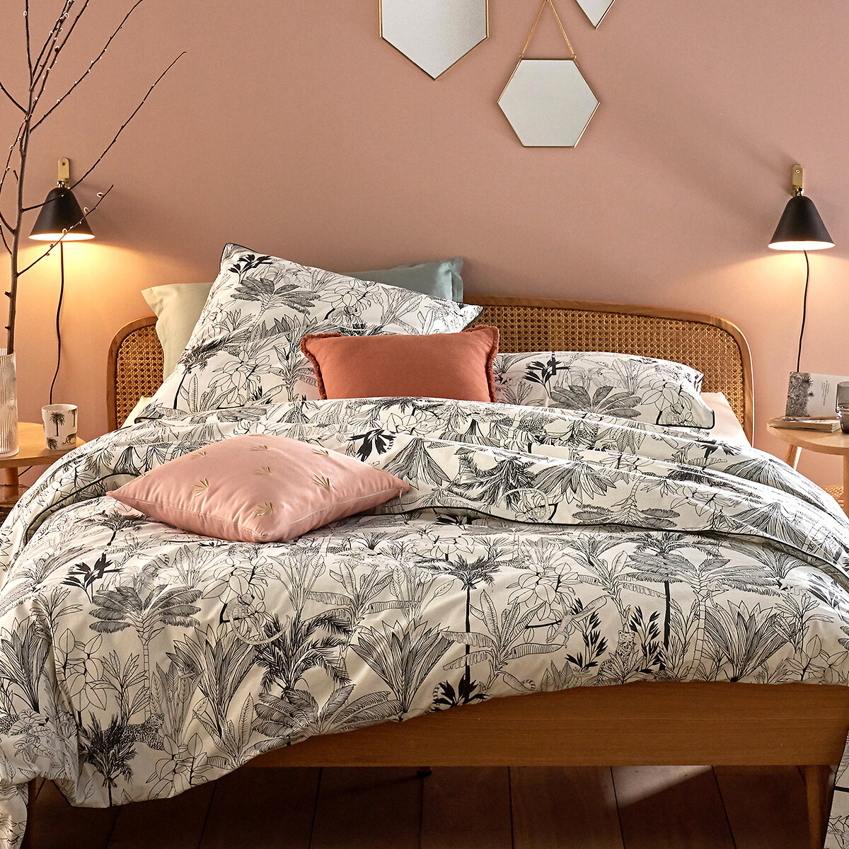 Housse de couette percale coton, Palmeira imprimé, LA REDOUTE INTERIEURS