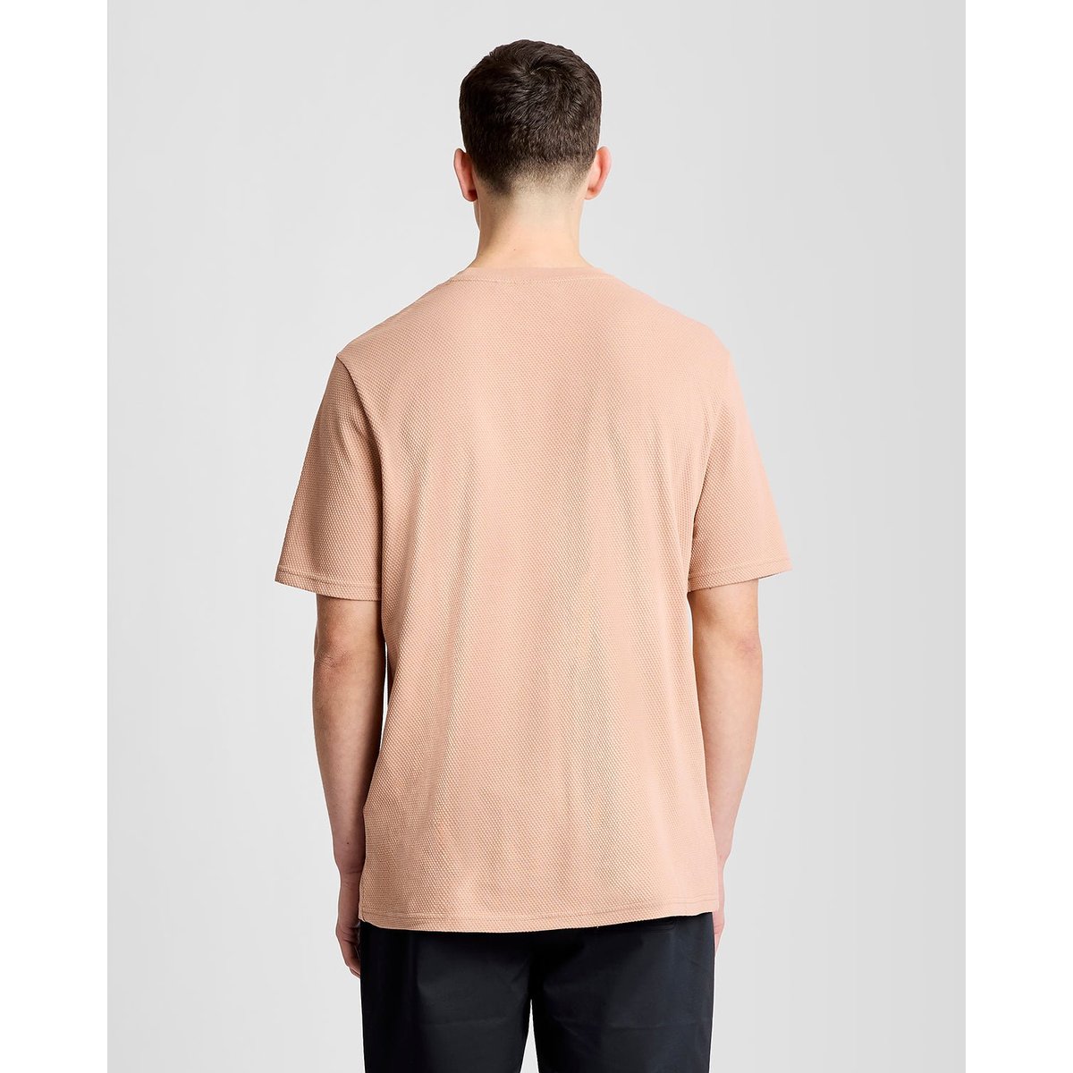 T-shirt jacquard texturé brun orge, LYLE & SCOTT