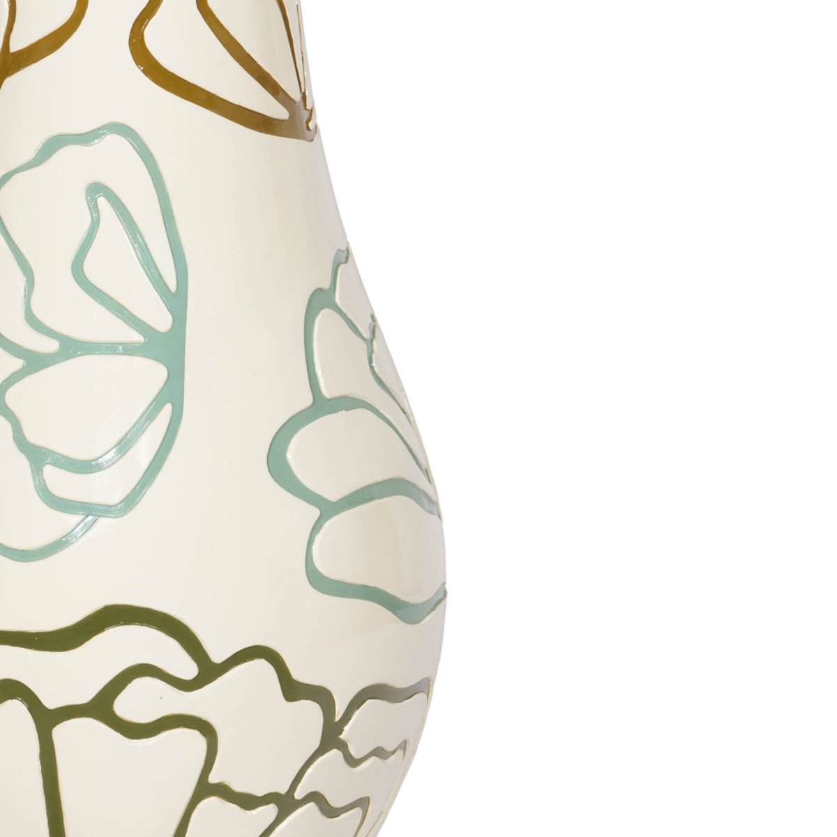 Grand vase Zen H100   en résine crème / ivoire, AMADEUS