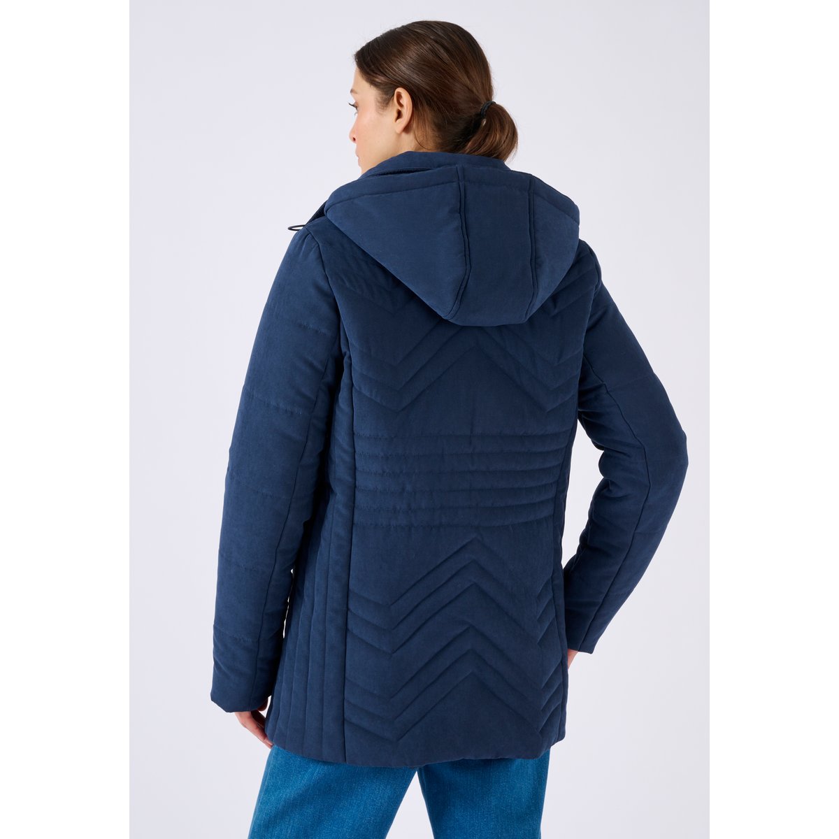 Parka matelassage fantaisie bleu marine, DAMART