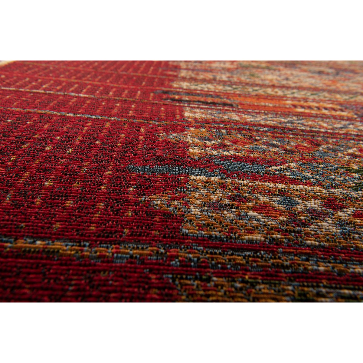 Tapis d'extérieur tissé plat à motifs géométriques - AURORA or, GINO FALCONE