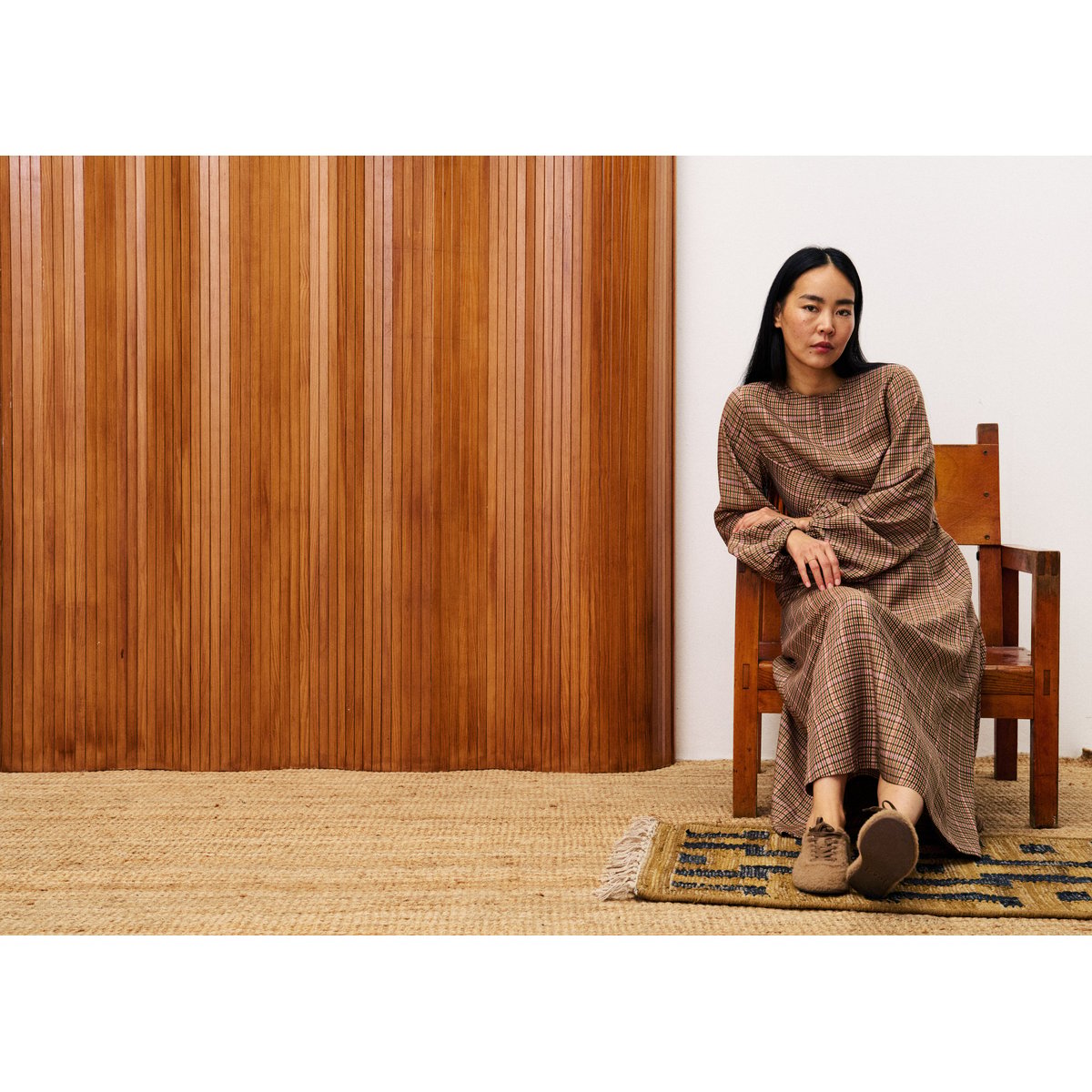 Robe APOLLINAIRE marron ocre, FRNCH