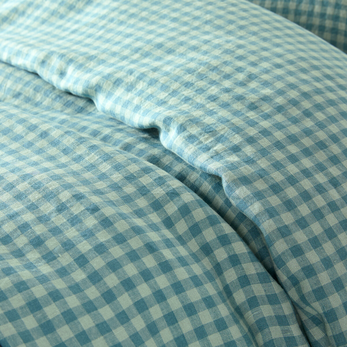 Housse de couette en lin lavé, ACÉLIE BLEU bleu/aqua, LA REDOUTE INTERIEURS